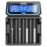 18650 Batterie ladegerät XTAR X4 2A Schnell AC Leistung Batterie ladegerät 2 Eingangs ports LCD-Anzeige mit Power Bank-Funktion für 3.6V/3.7V 14500 16340 18650 20700 21700 26650 1.2V AAAA AA A SC C