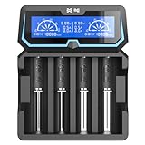 18650 Batterie ladegerät XTAR X4 2A Schnell AC Leistung Batterie ladegerät 2 Eingangs ports LCD-Anzeige mit Power Bank-Funktion für 3.6V/3.7V 14500 16340 18650 20700 21700 26650 1.2V AAAA AA A SC C