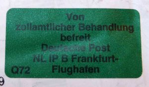 Zollaufkleber